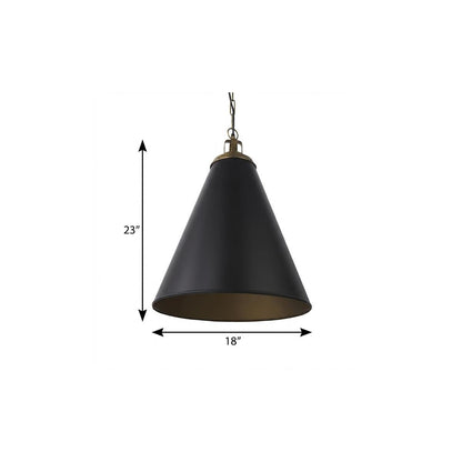 Black Single Ceiling Light w/ Shades