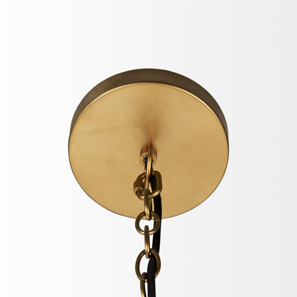 Brown Single Ceiling Light w/ Shades