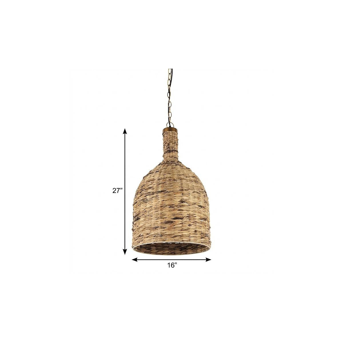 Brown Single Ceiling Light w/ Shades