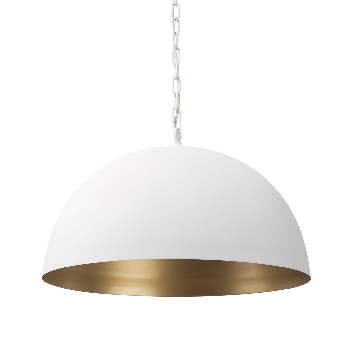 White Single Ceiling Light w/ Shades
