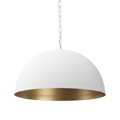 White Single Ceiling Light w/ Shades