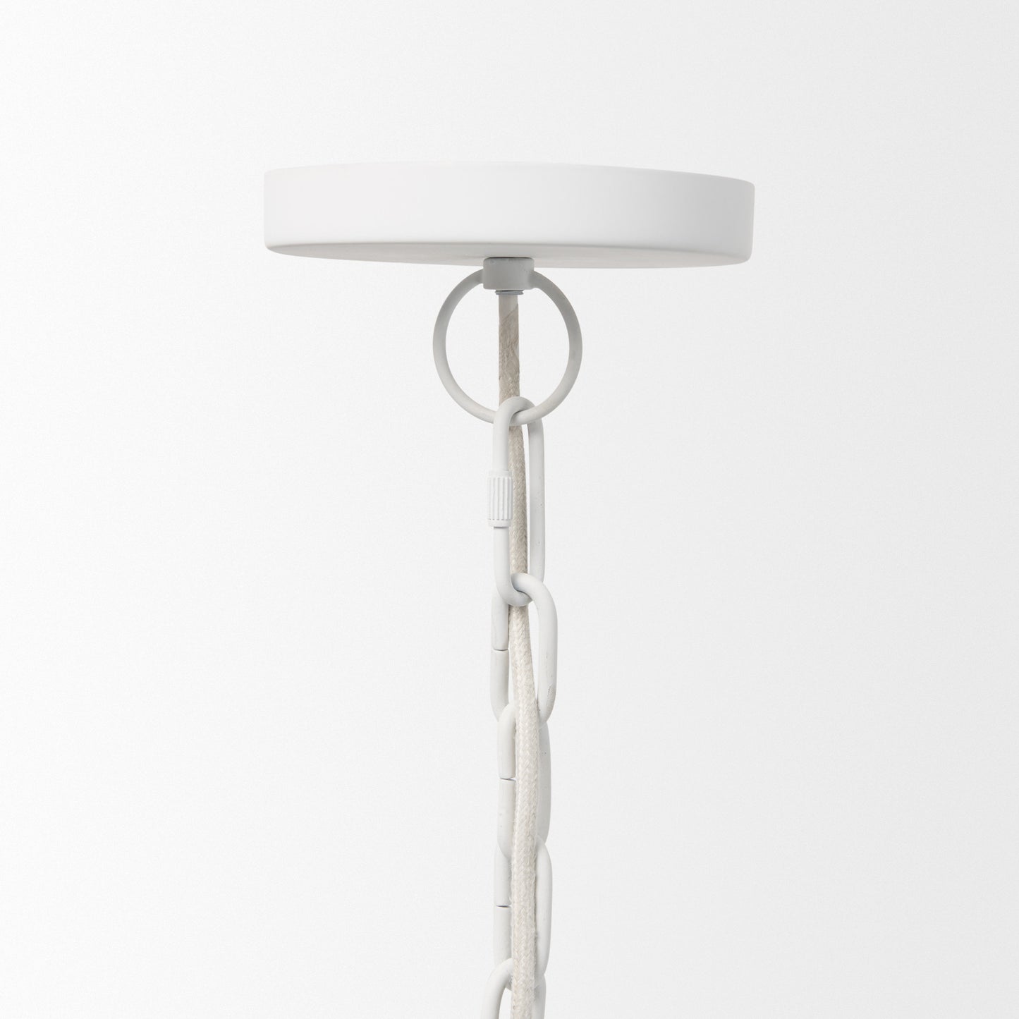 White Single Ceiling Light w/ Shades