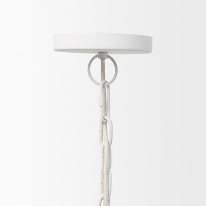 White Single Ceiling Light w/ Shades