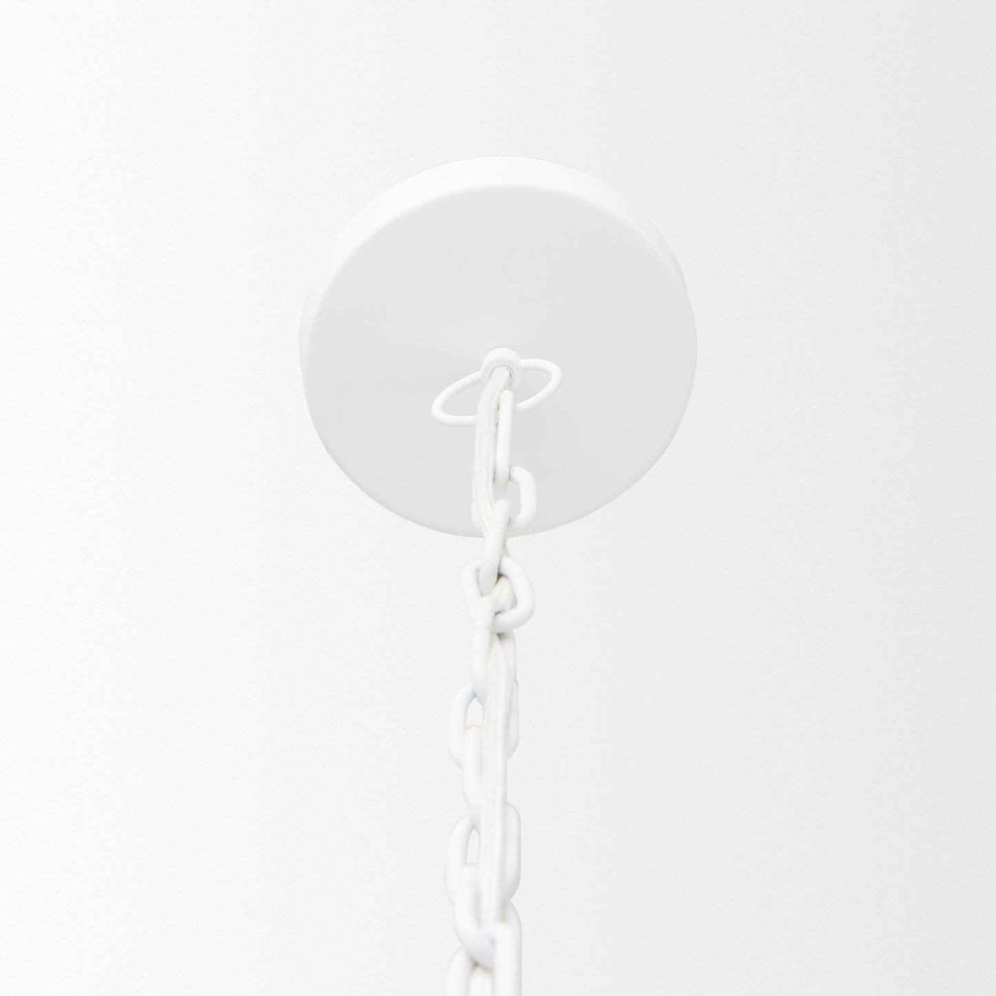 White Single Ceiling Light w/ Shades
