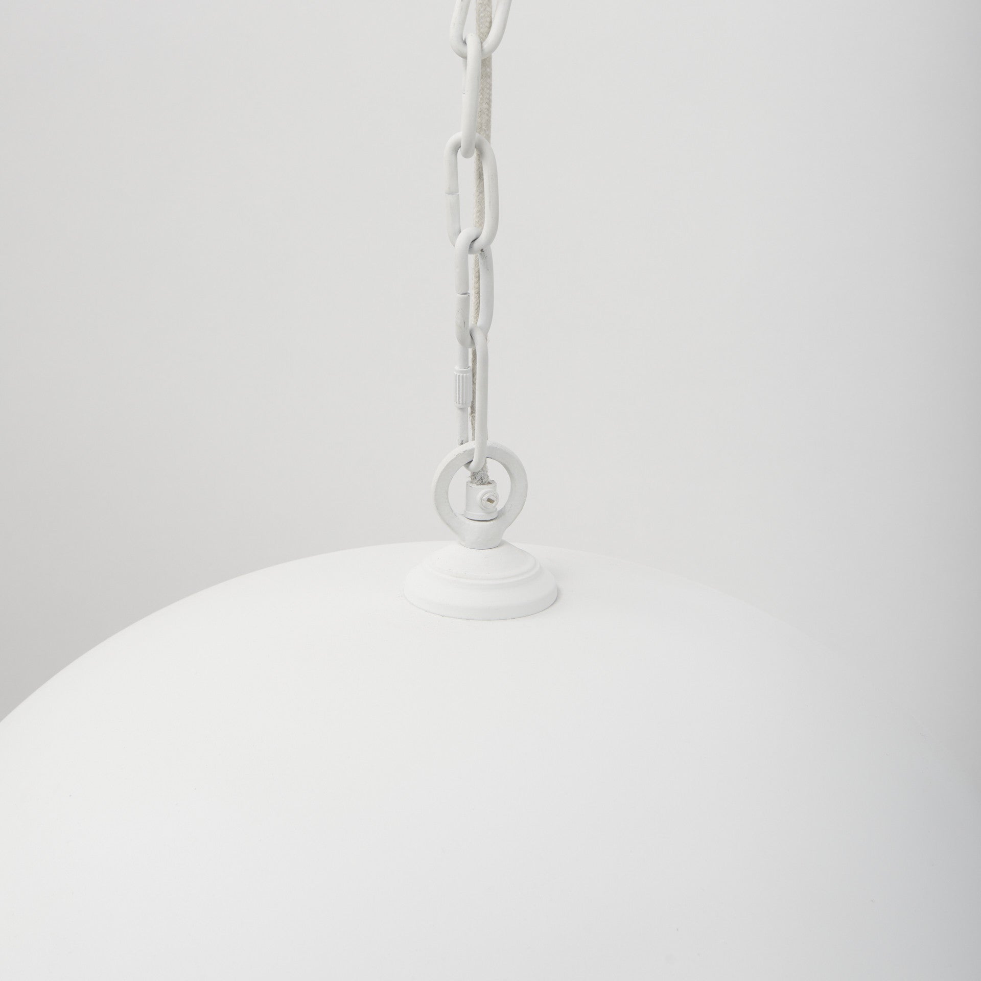 White Single Ceiling Light w/ Shades