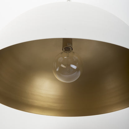 White Single Ceiling Light w/ Shades