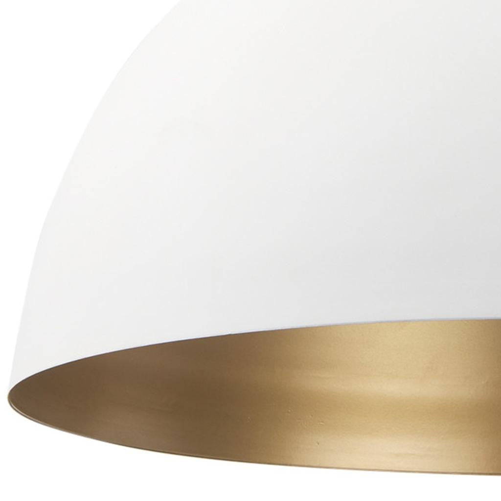 White Single Ceiling Light w/ Shades