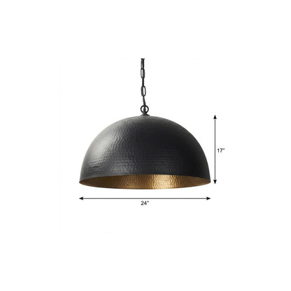 Black Single Ceiling Light w/ Shades