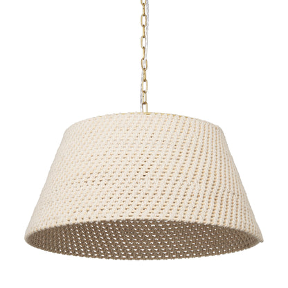 Taupe Single Ceiling Light w/ Cream Shades
