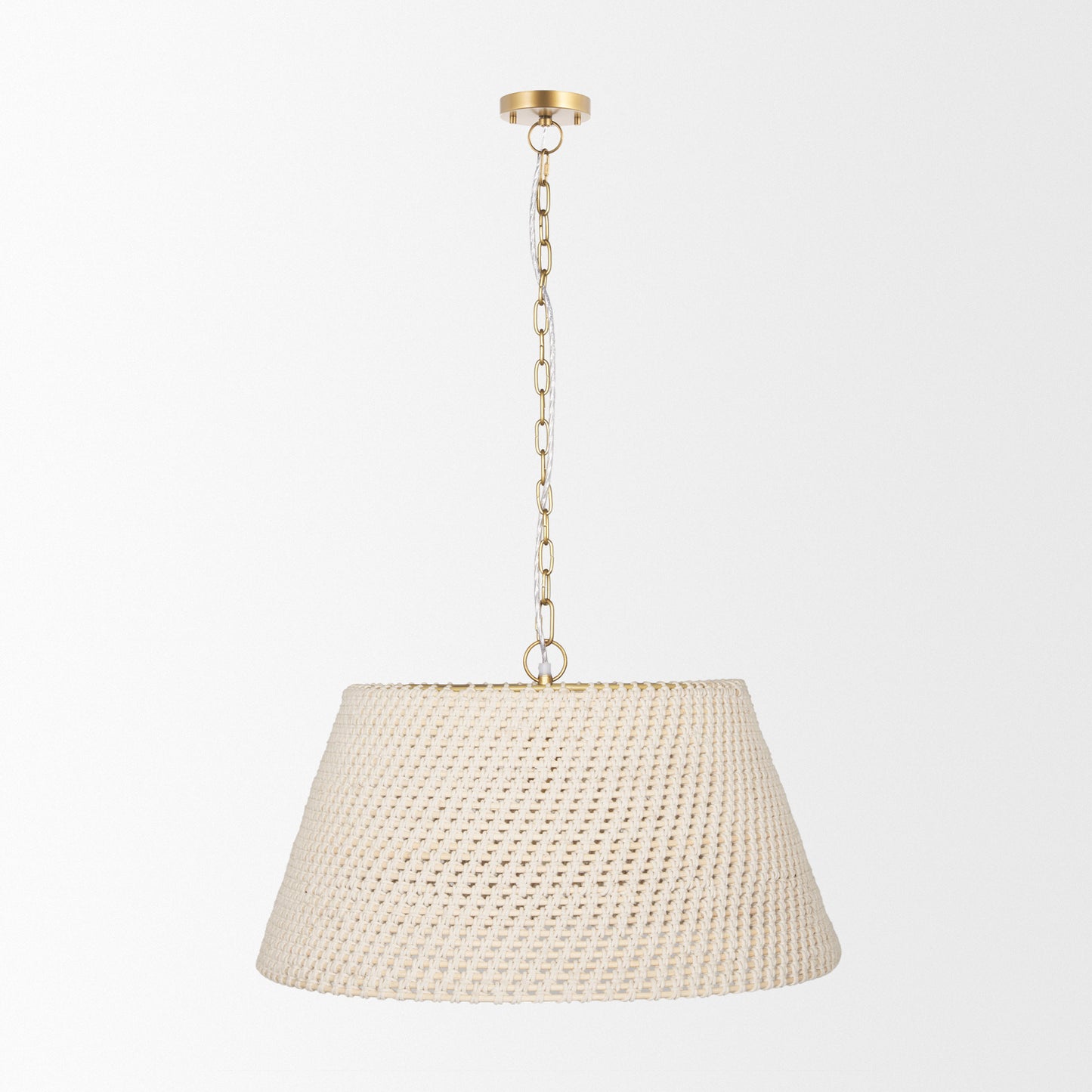 Tobias Taupe Single Ceiling Light w/ Cream Shades
