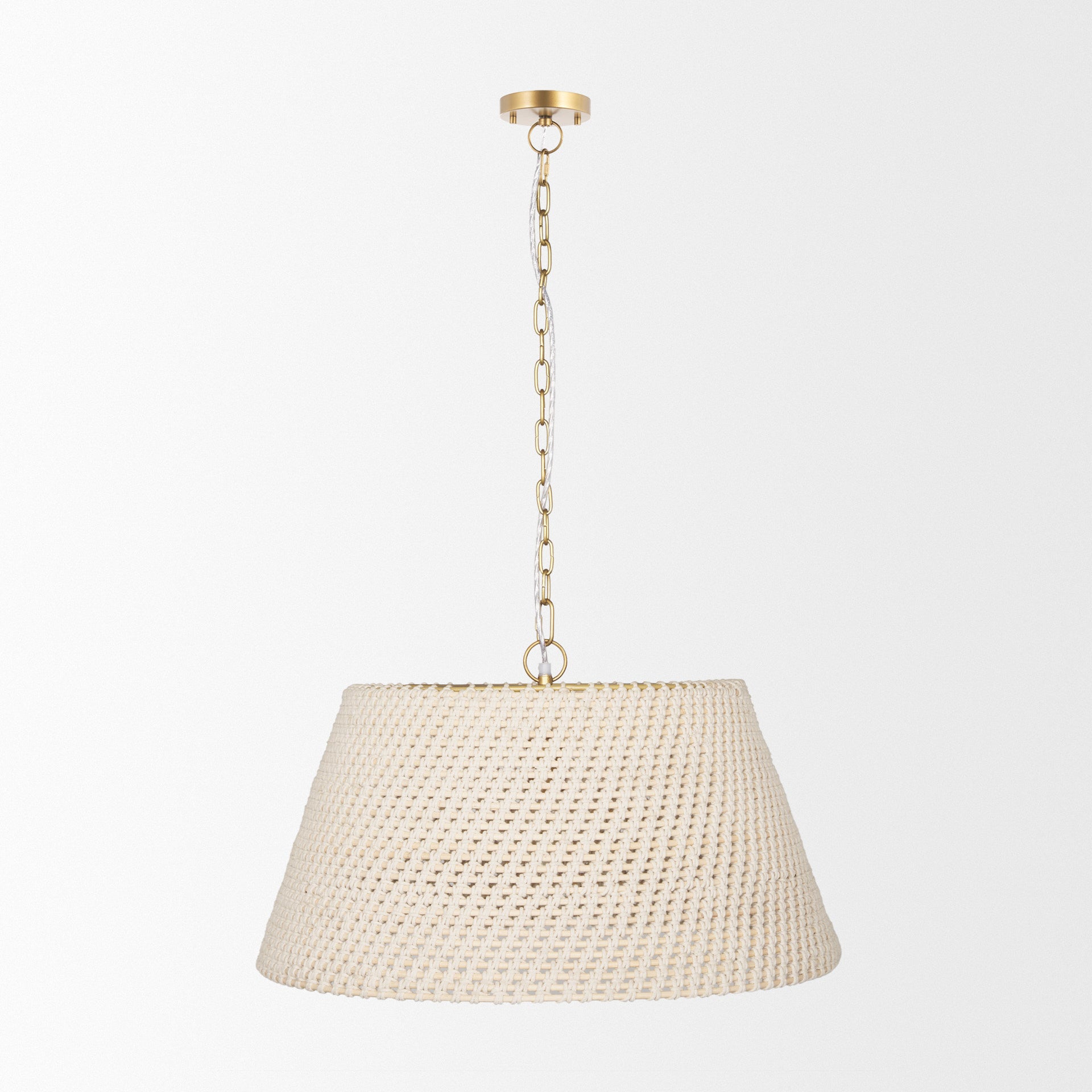 Tobias Taupe Single Ceiling Light w/ Cream Shades