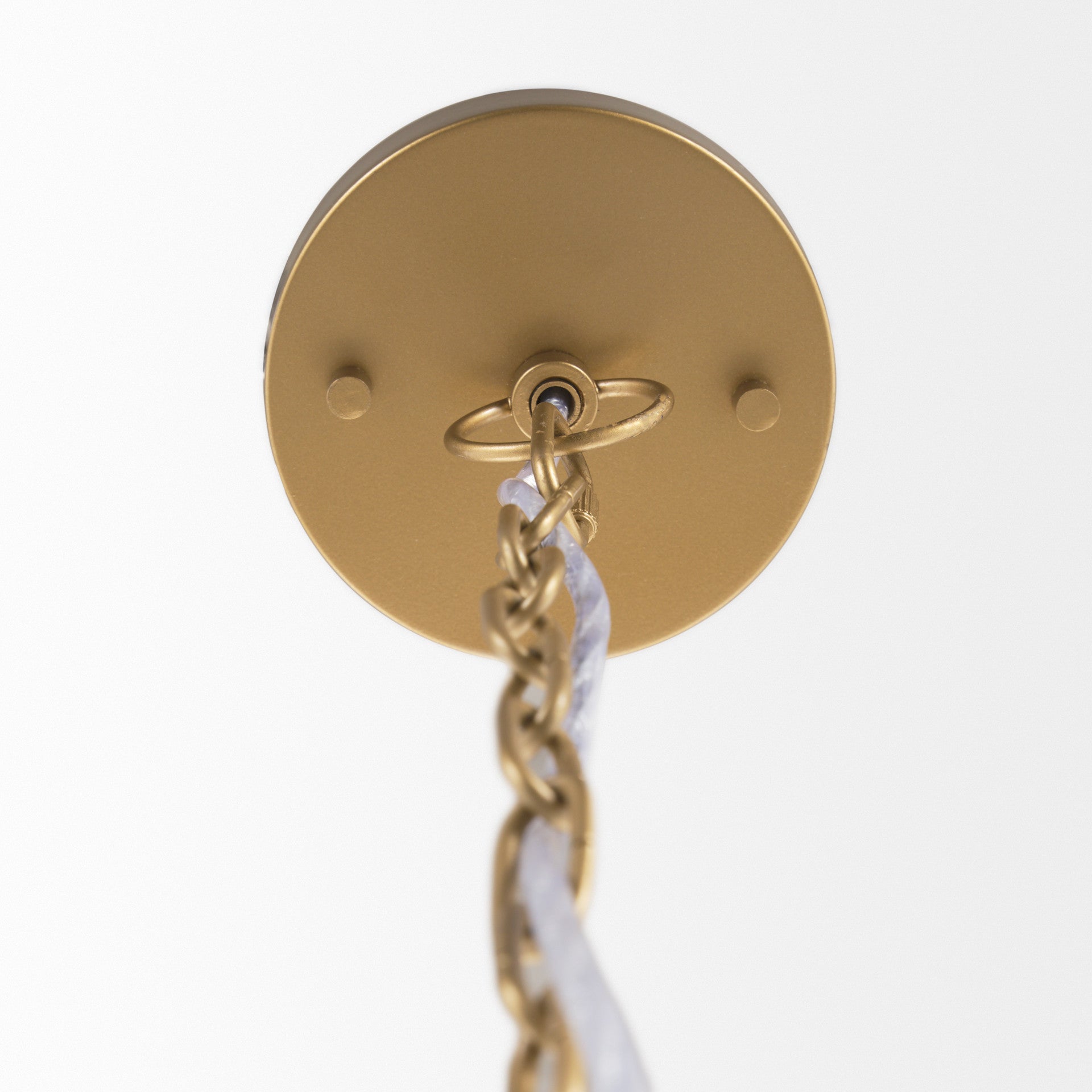 Taupe Single Ceiling Light w/ Cream Shades