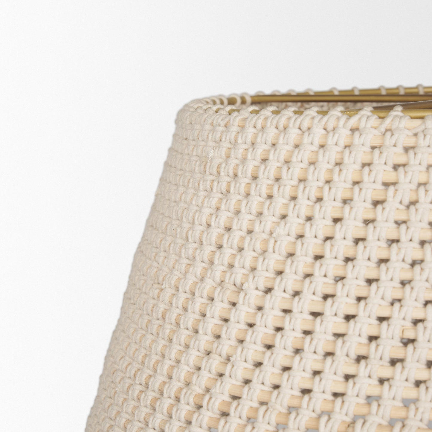 Taupe Single Ceiling Light w/ Cream Shades