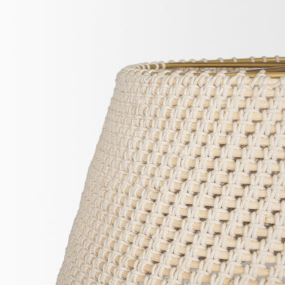 Taupe Single Ceiling Light w/ Cream Shades