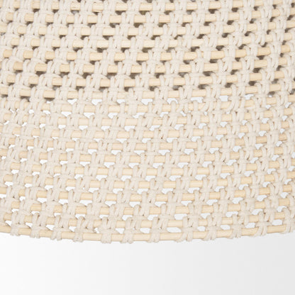 Taupe Single Ceiling Light w/ Cream Shades
