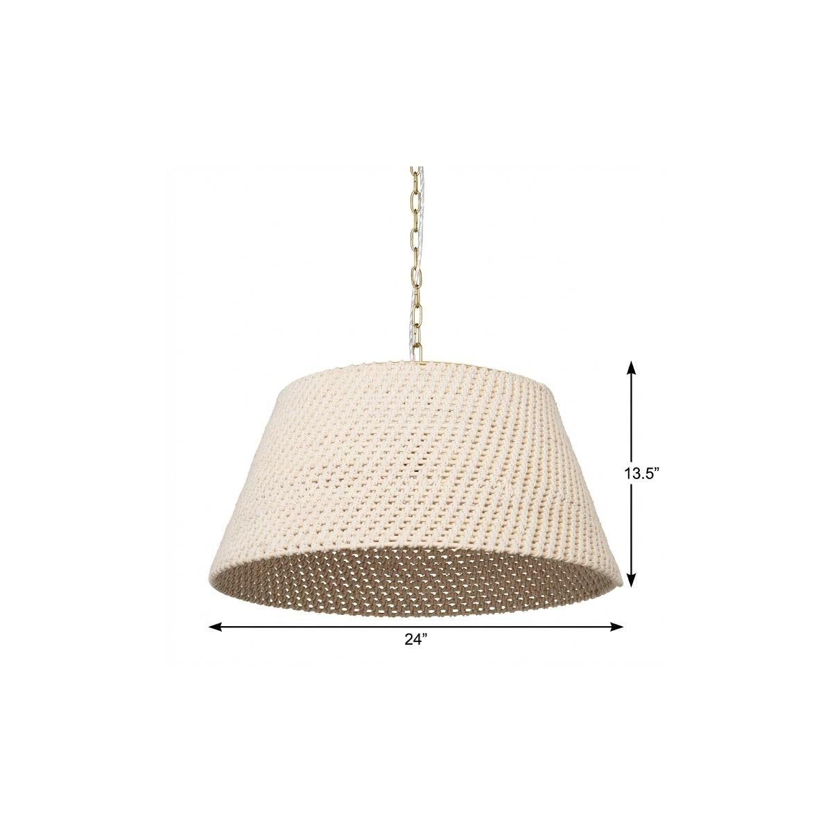 Taupe Single Ceiling Light w/ Cream Shades