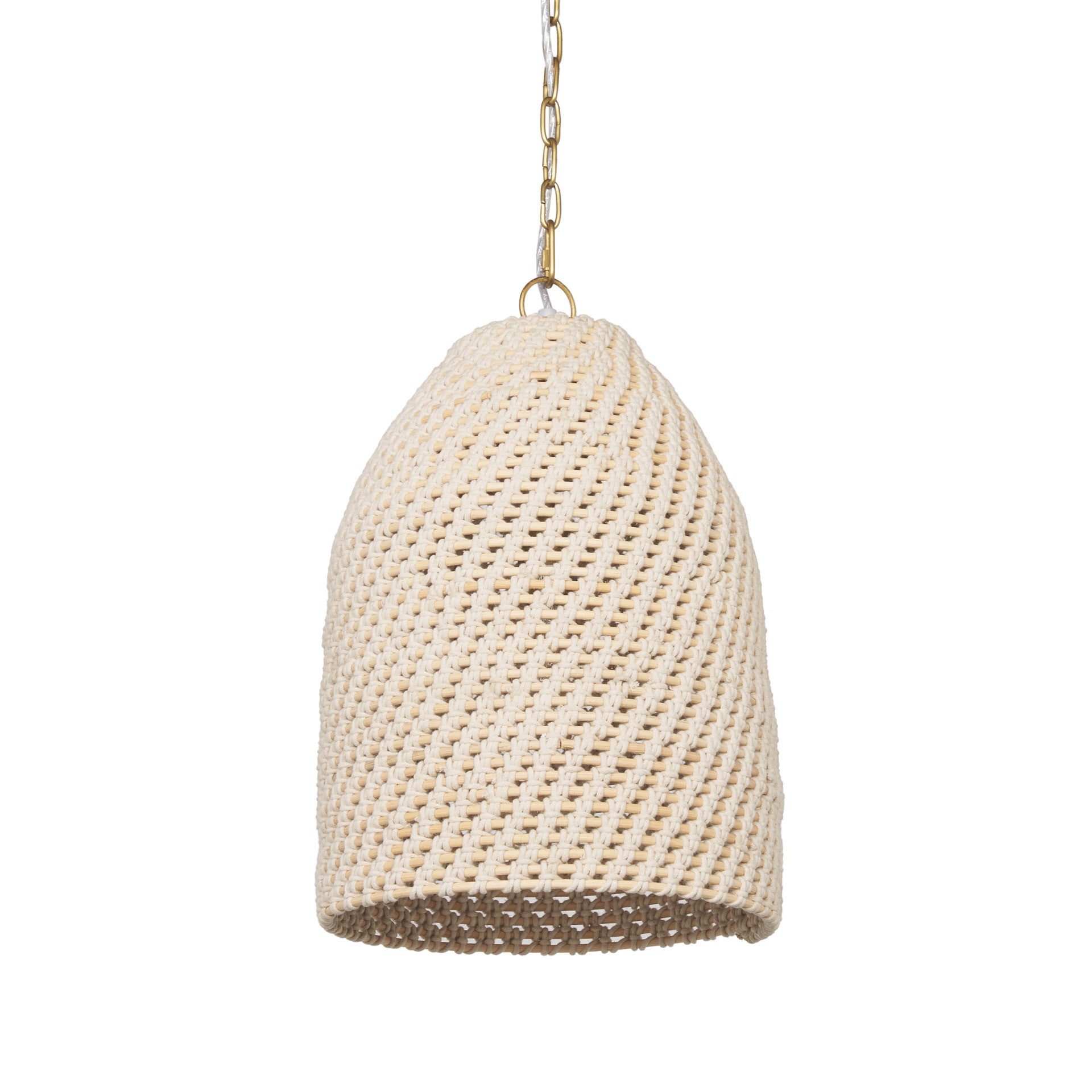 Taupe Single Ceiling Light w/ Cream Shades