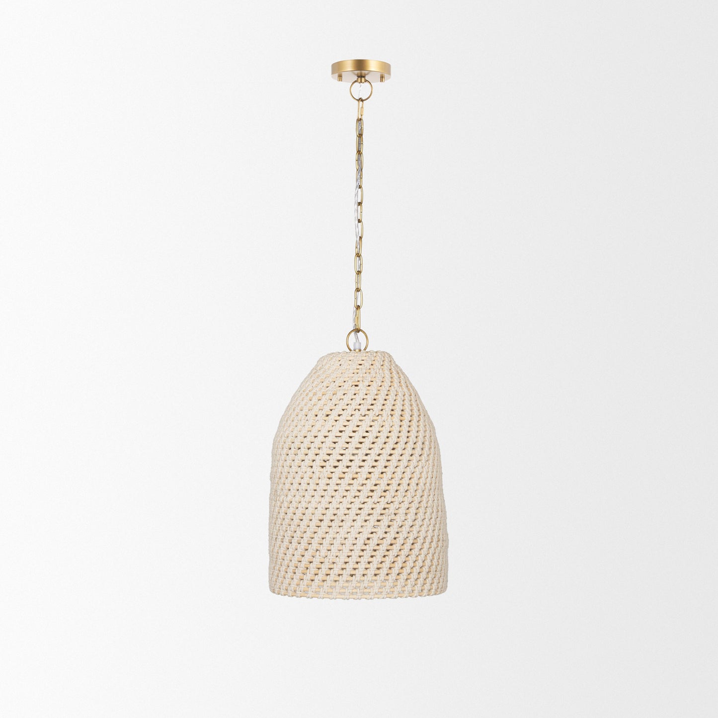 Cassian Taupe Single Ceiling Light w/ Cream Shades