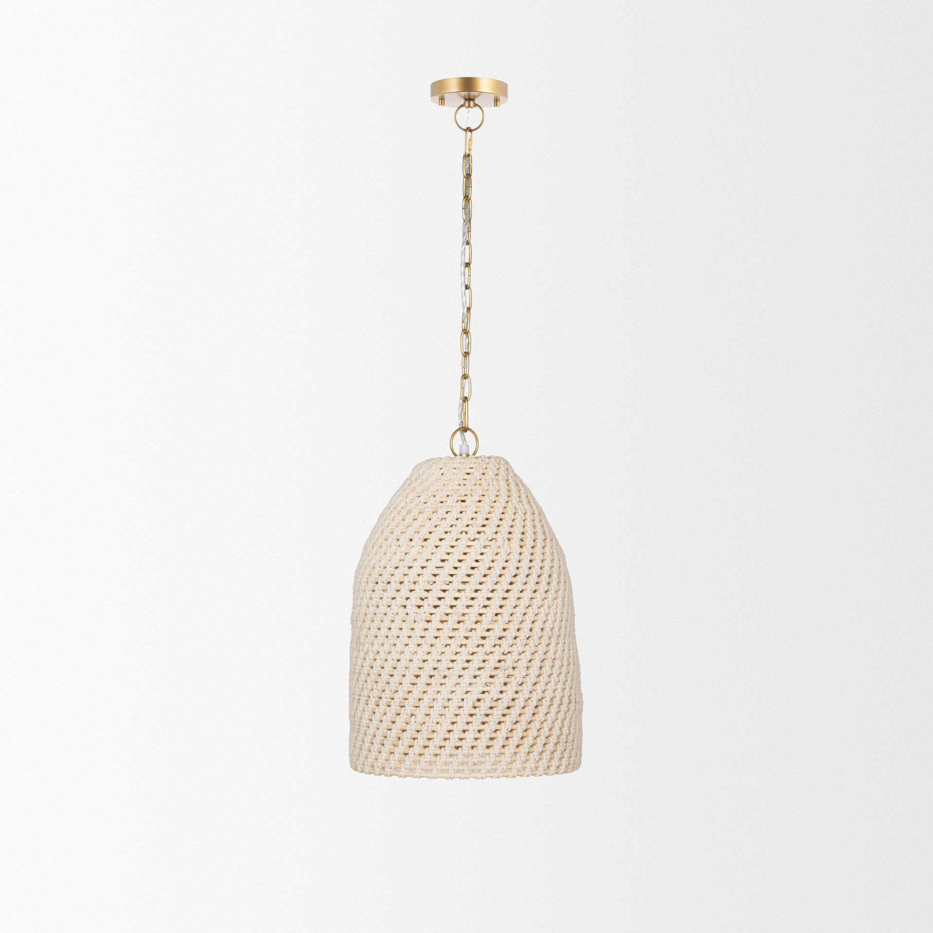 Cassian Taupe Single Ceiling Light w/ Cream Shades