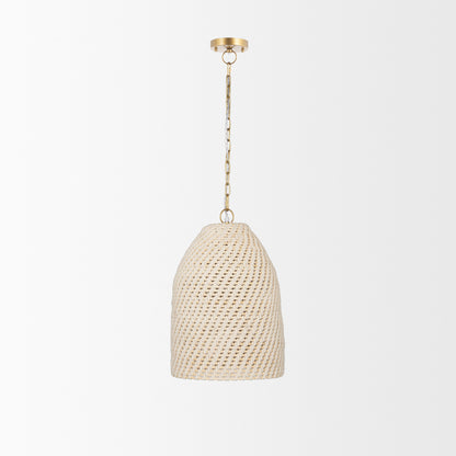 Cassian Taupe Single Ceiling Light w/ Cream Shades