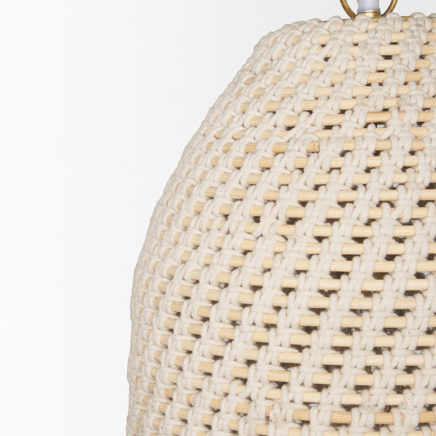 Taupe Single Ceiling Light w/ Cream Shades