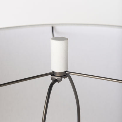 White Novelty Table Lamp w/ Drum Shade