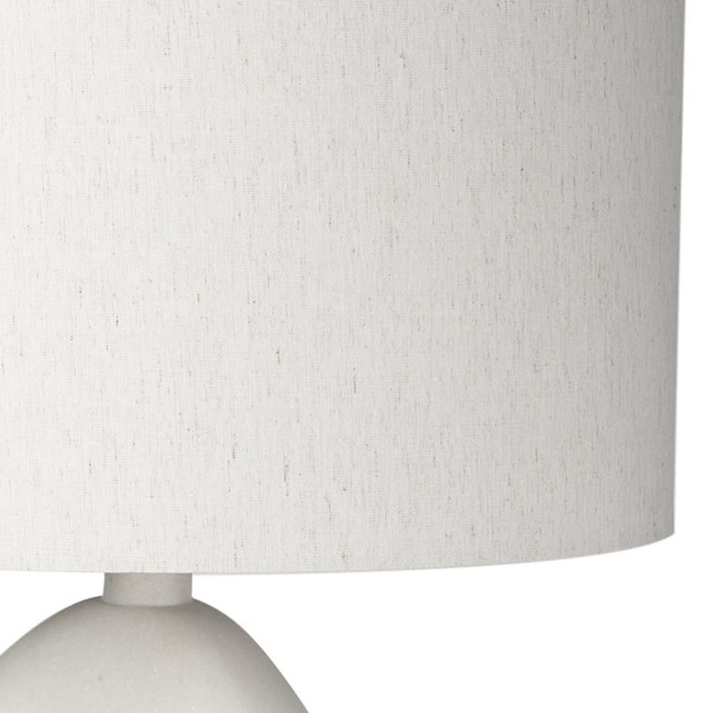 White Novelty Table Lamp w/ Drum Shade