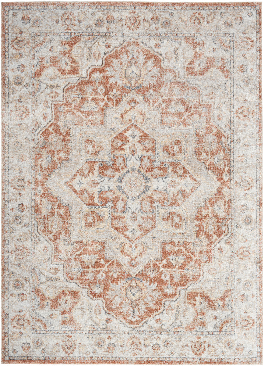 Nourison Astra Gold & Multicolor Pet Friendly Machine Washable Rug - 6'7" x 9'