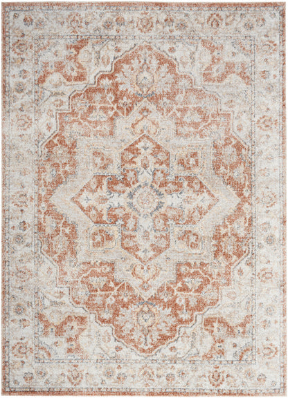 Nourison Astra Gold & Multicolor Pet Friendly Machine Washable Rug - 6'7" x 9'