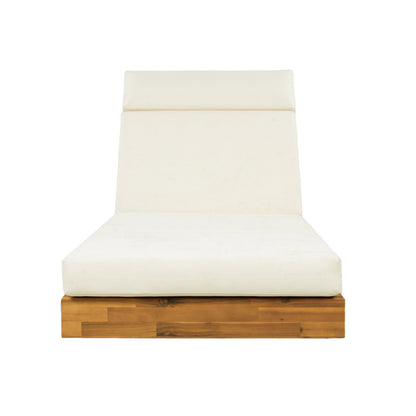 Acacia Wood Outdoor Chaise Lounge