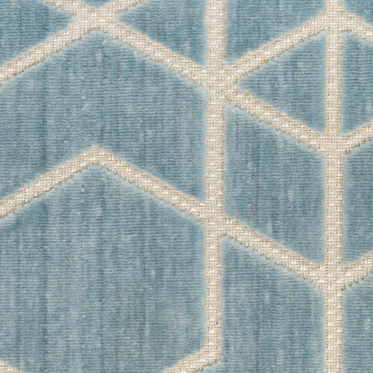Nourison Charm Blue & Ivory Pet Friendly Machine Washable Rug - Swatch