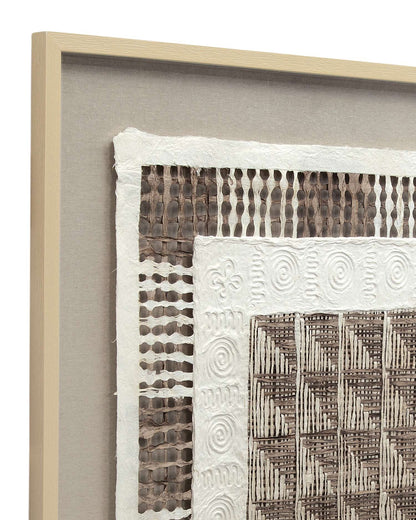 Taughtrope 36" Wall Art in Square Shadowbox with Rice Paper - Additional