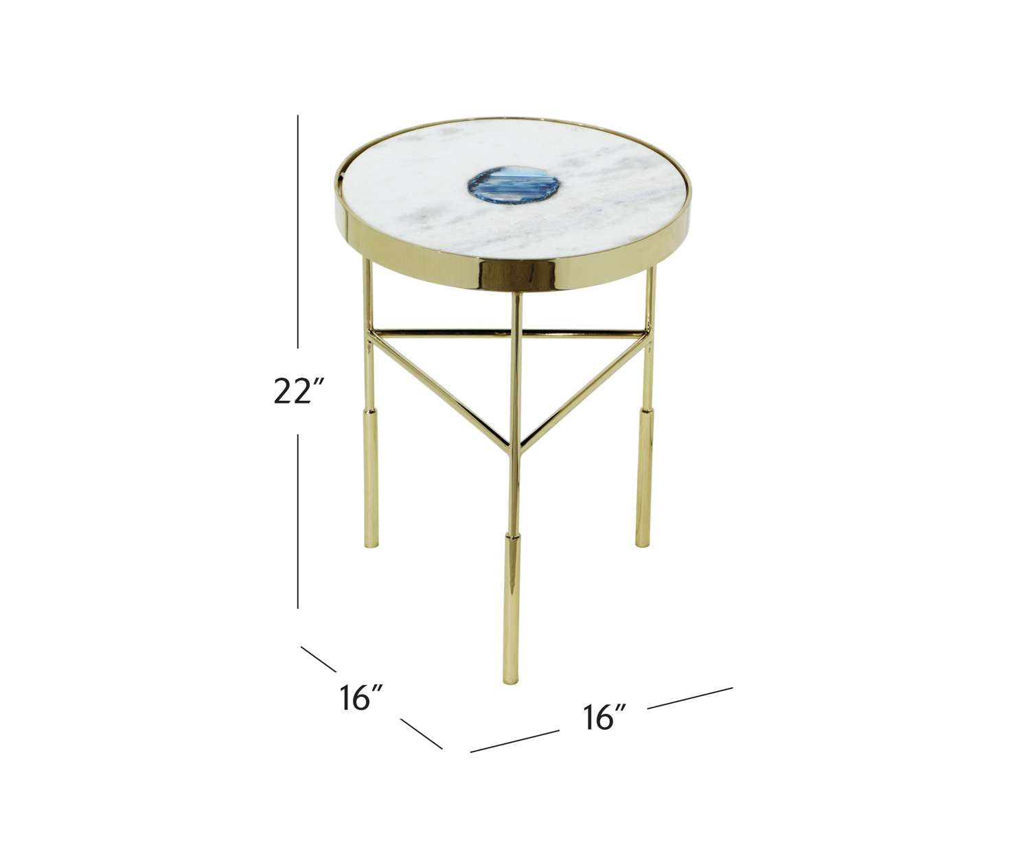 Delilah Accent Table - Dimensional