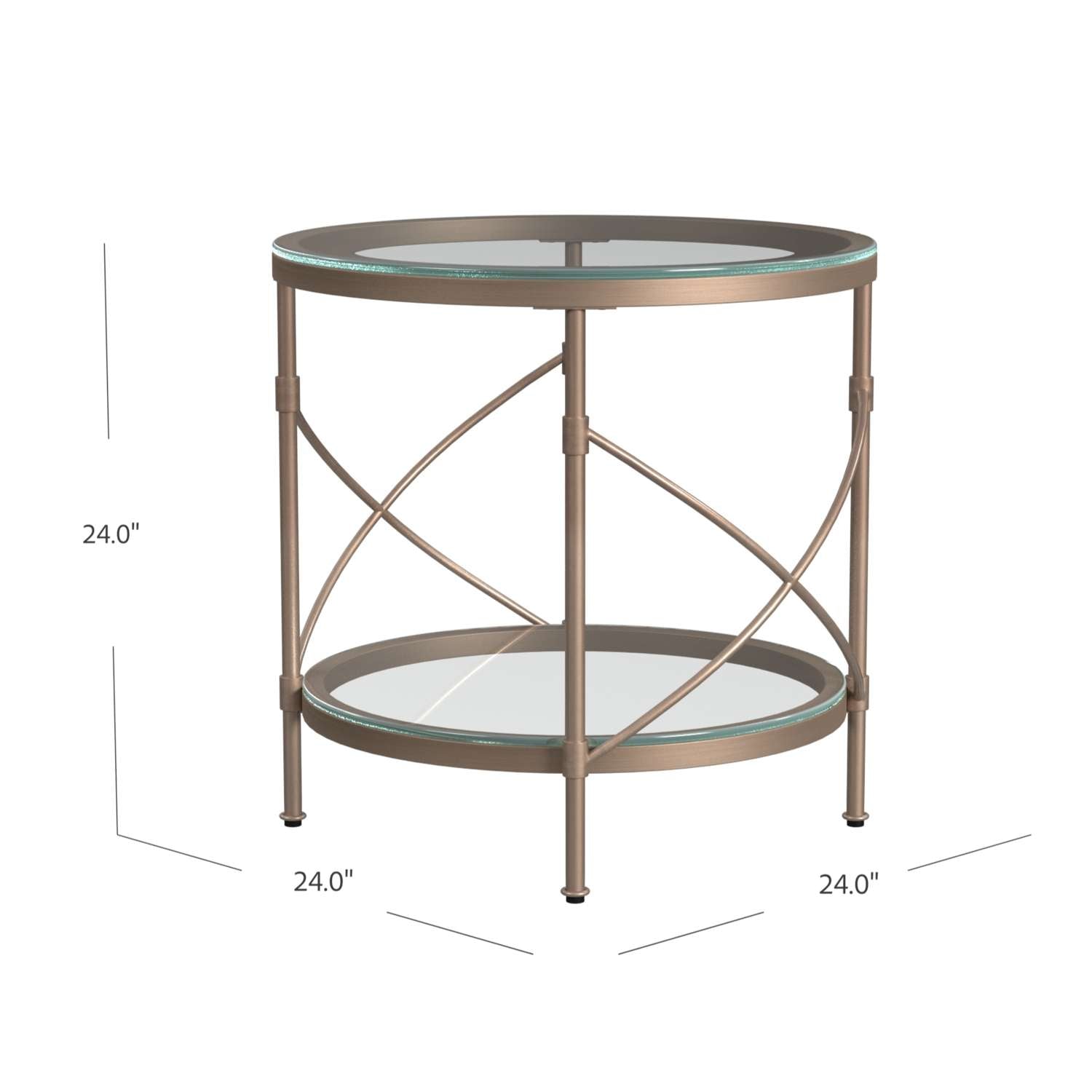 Harrison Round End Table - Dimensional