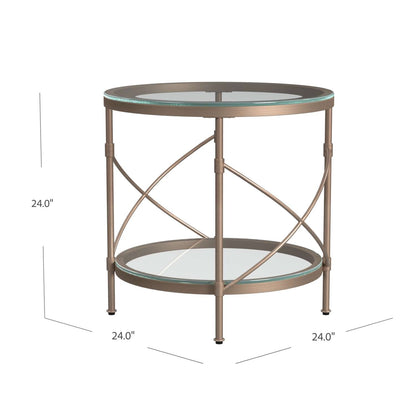 Harrison Round End Table - Dimensional