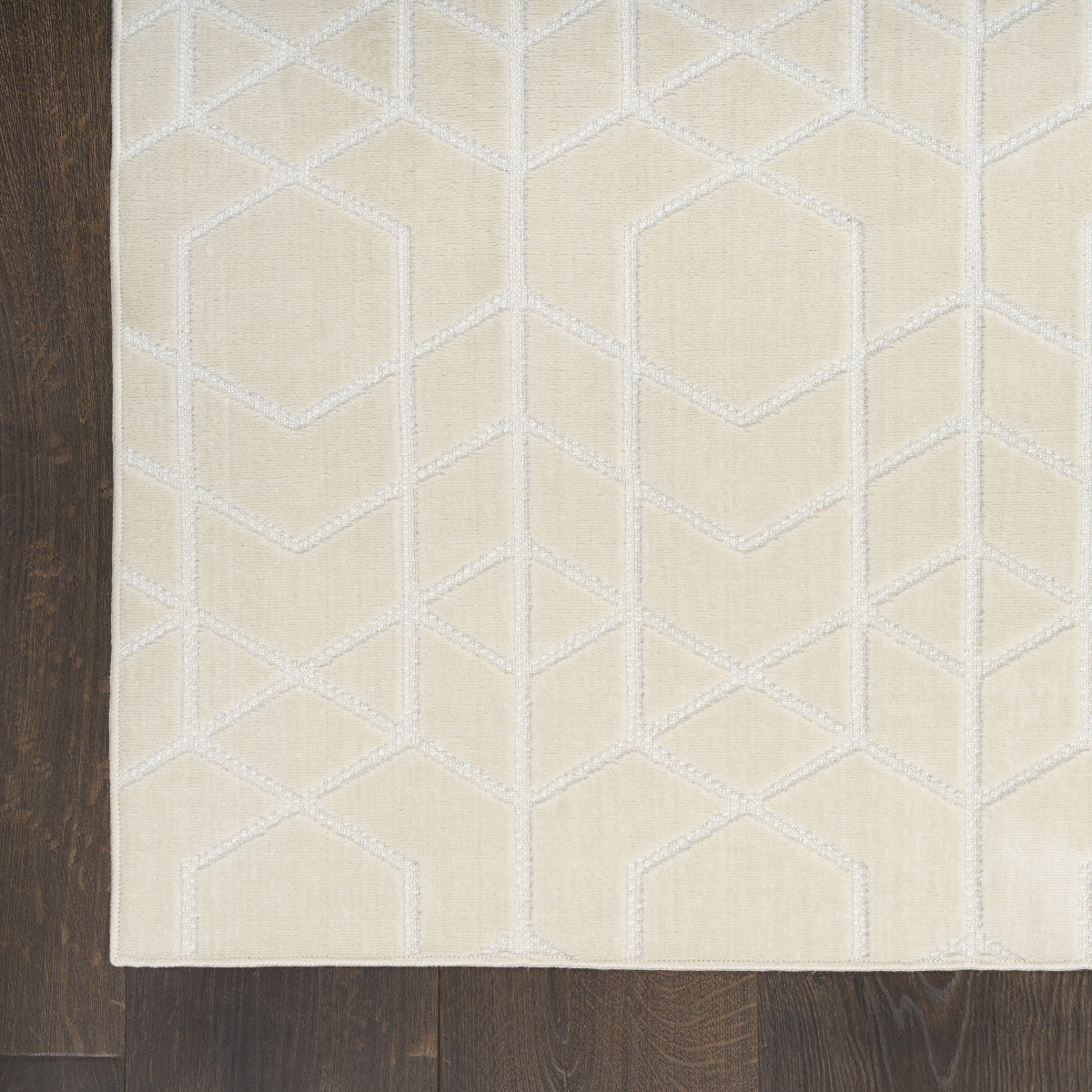 Nourison Charm Ivory Pet Friendly Machine Washable Rug - Corner