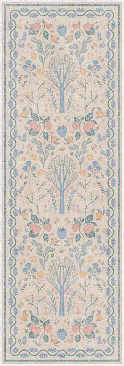 Nourison Botanical Ivory & Multicolor Machine Washable Rug - 2' x 6'