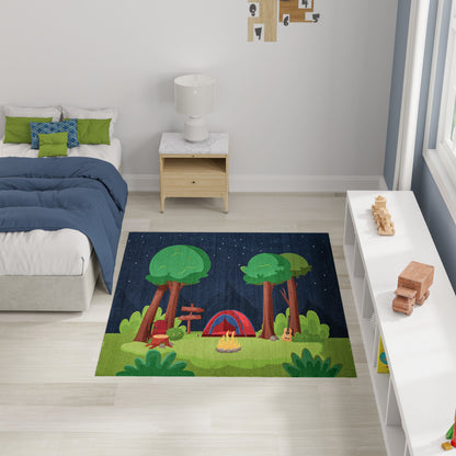 Nourison Imagination Navy & Multicolor Machine Washable Rug - Room Scene