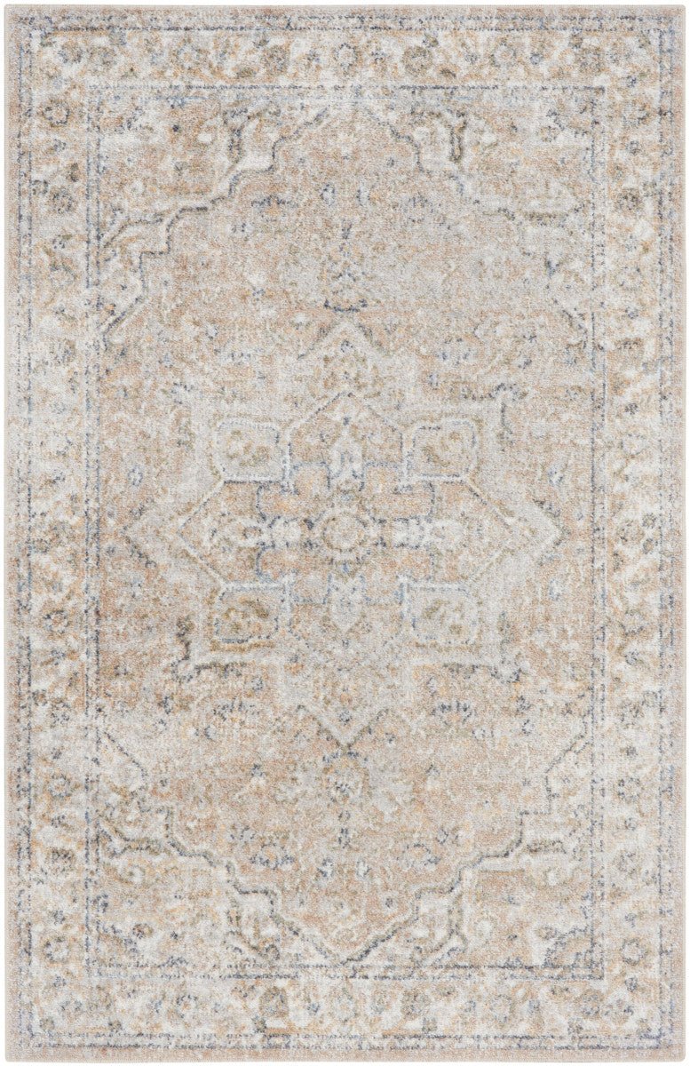Nourison Astra Beige Pet Friendly Machine Washable Rug - 2'2" x 4'