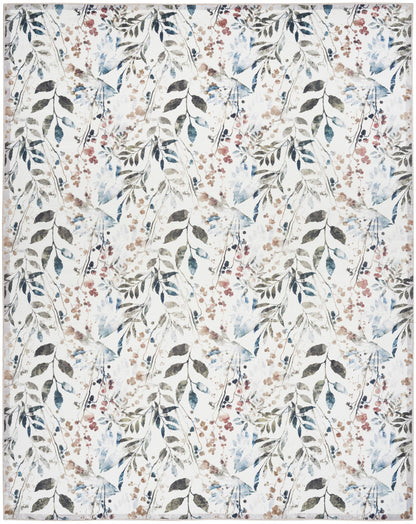 Nourison Ivory & Multicolor Machine Washable Rug - 5'2" x 7'