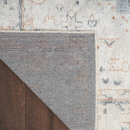 Nourison Astra Light Blue Pet Friendly Machine Washable Rug - Corner
