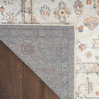 Nourison Astra Grey & Multicolor Pet Friendly Machine Washable Rug - Corner