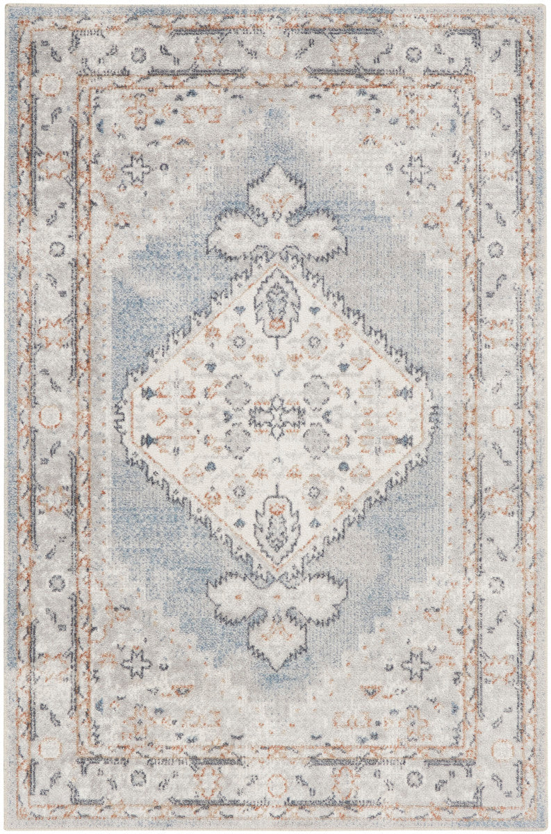 Nourison Astra Light Blue Pet Friendly Machine Washable Rug - 2'2" x 4'