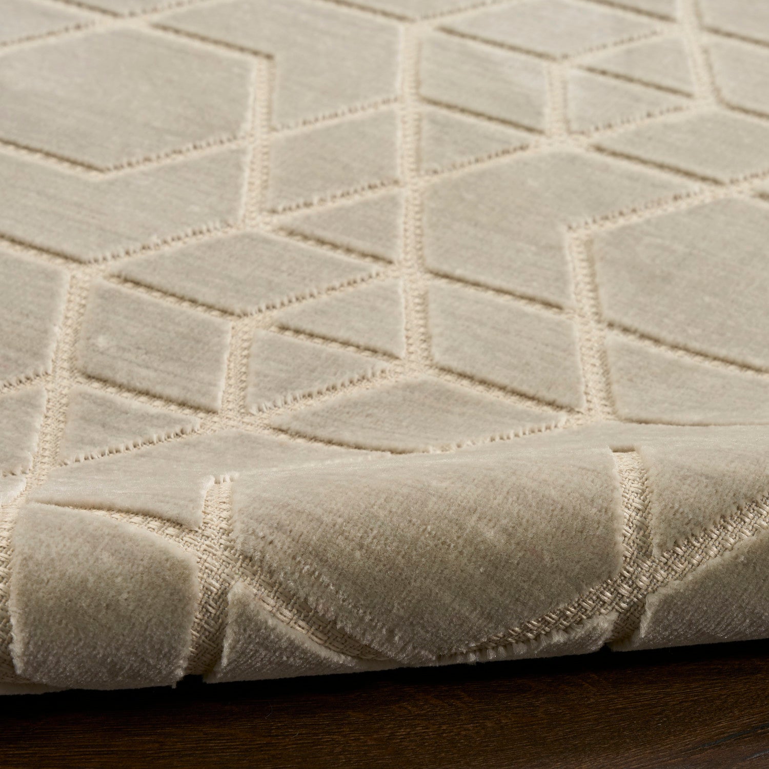 Nourison Charm Silver & Ivory Pet Friendly Machine Washable Rug - Texture