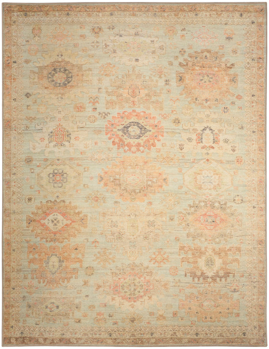 Nourison Vintage Sage & Multicolor Machine Washable Rug - Main