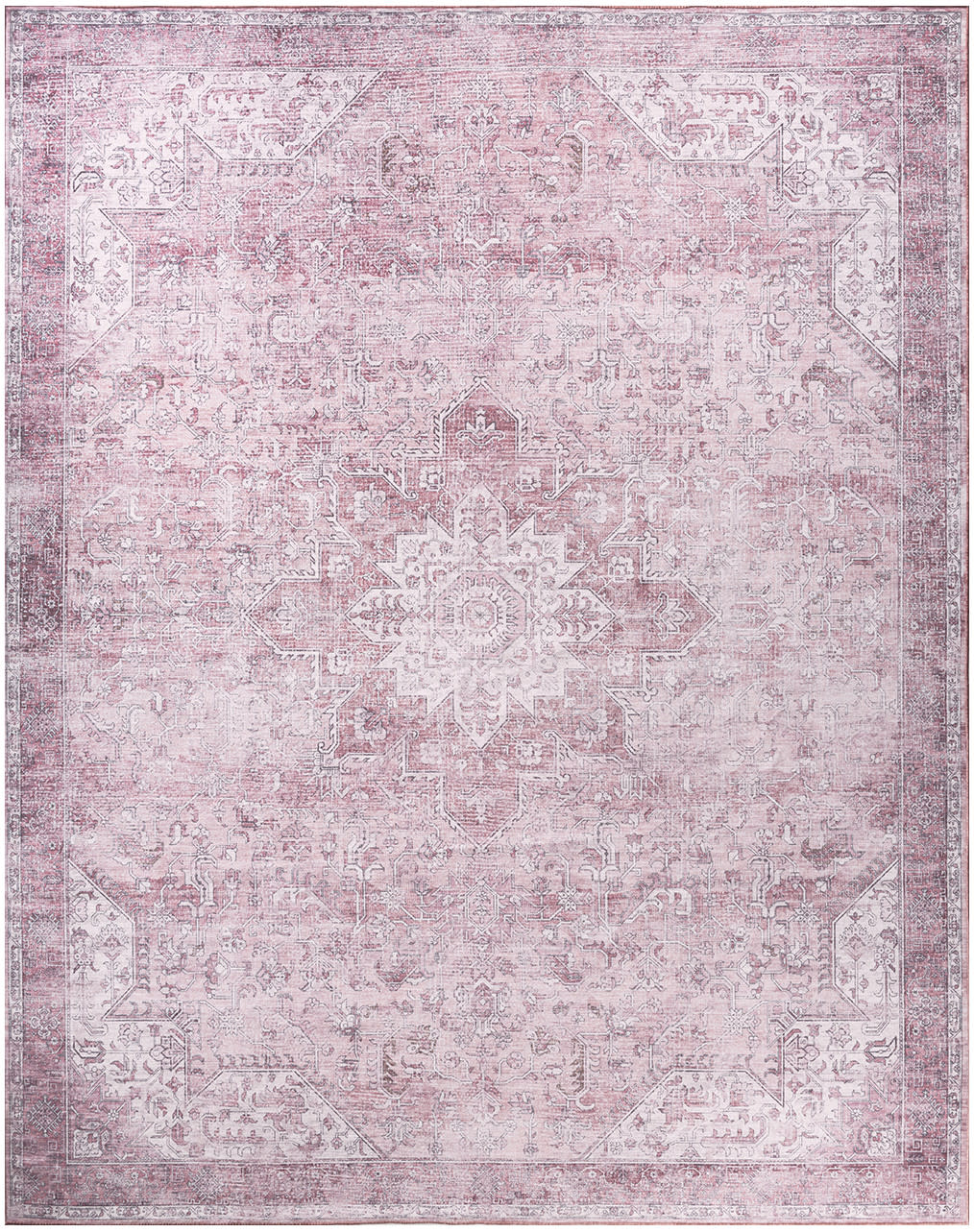 Nourison Pink Machine Washable Rug - Main