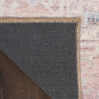 Nourison Vintage Light Blue Machine Washable Rug - Corner