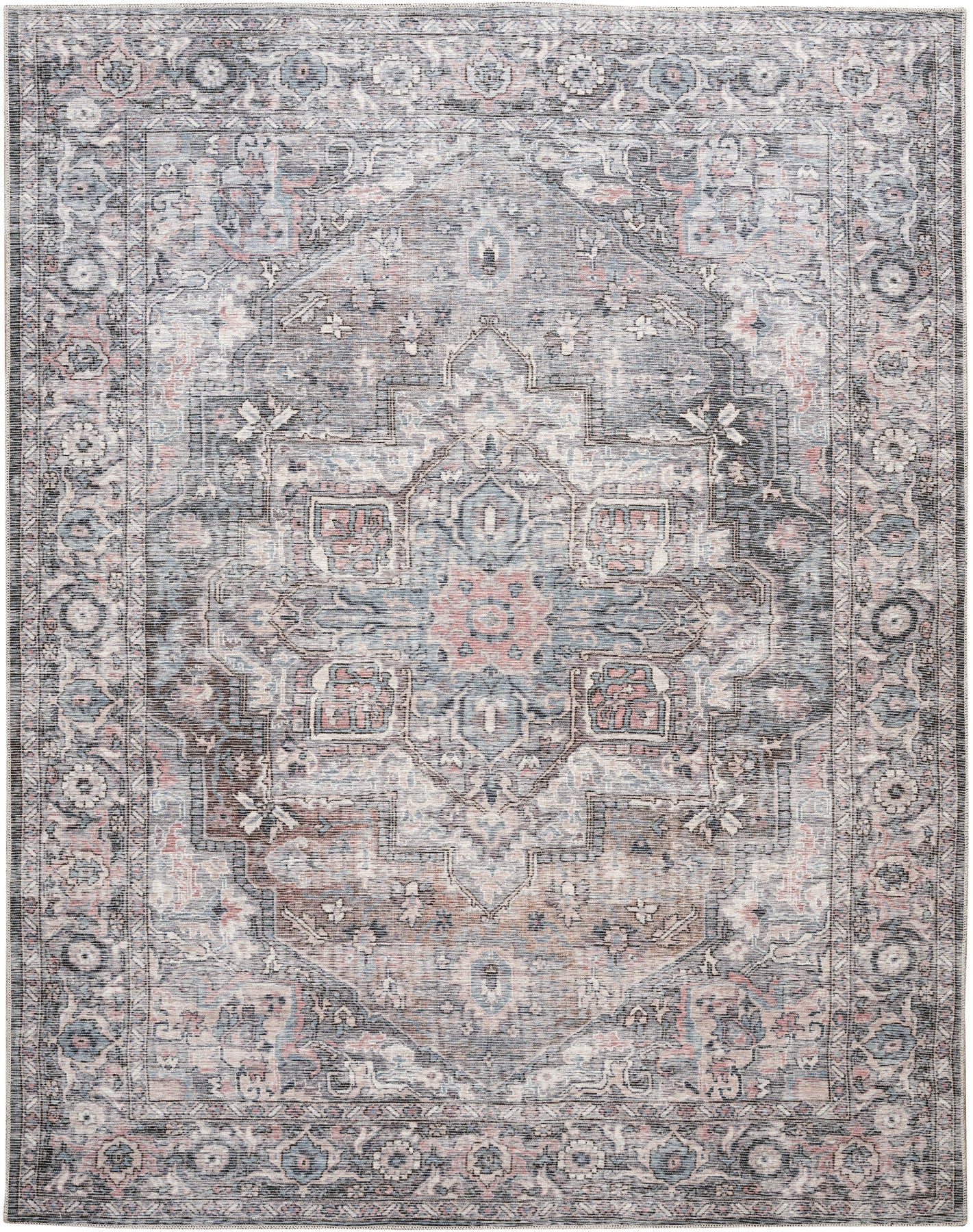Nourison New Concept Grey Machine Washable Rug - Main