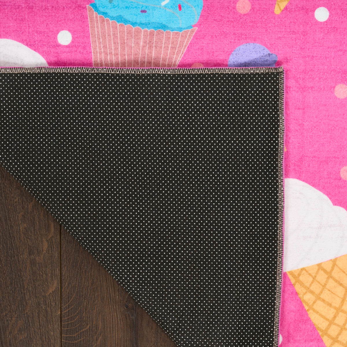 Nourison Imagination Pink & Multicolor Machine Washable Rug - Corner