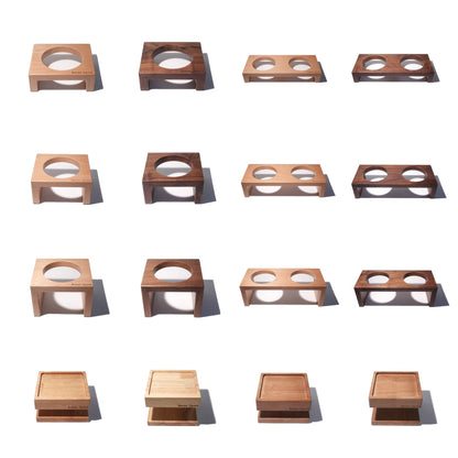 Aevan Epoch Solid Wood Pet Bowl Stands